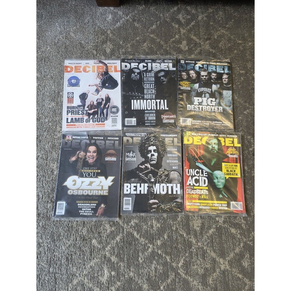 Huge Decibel Magazine Lot - 6 Issues - Includes Rare Flexi Discs 2018